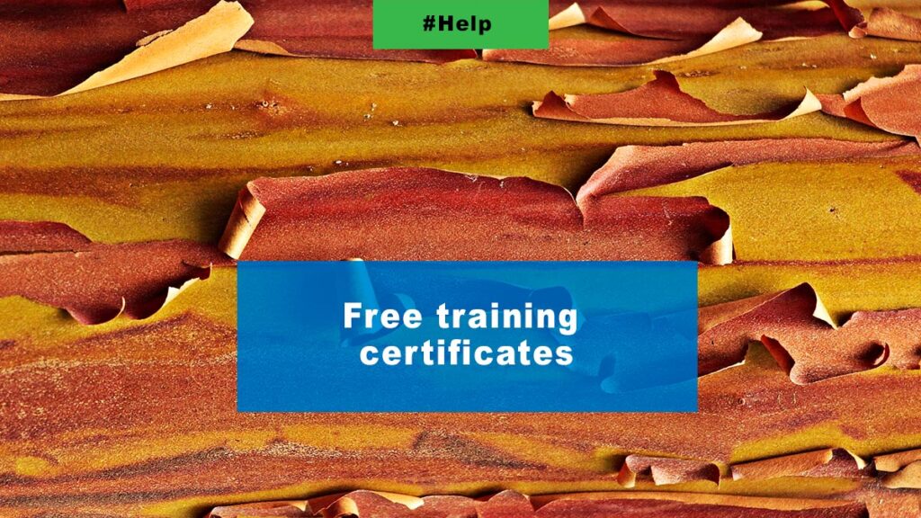 Free training certificates