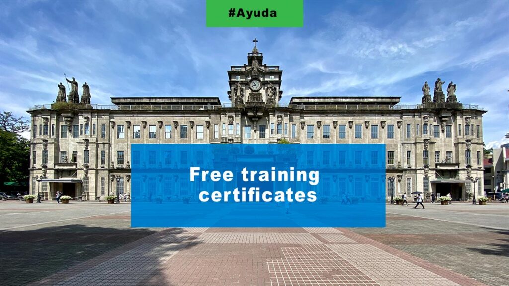 Free training certificates